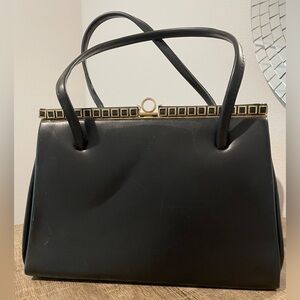 Vintage Leather Jordan Marsh Bag